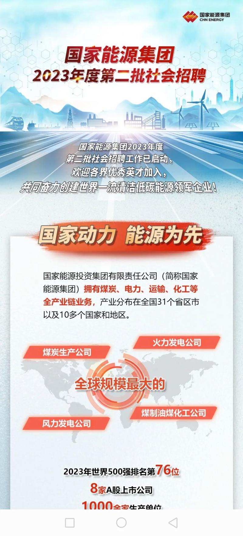 国家能源集团2023年第二批社会招聘_国家能源集团招聘条件_中国国电集团笔试成绩