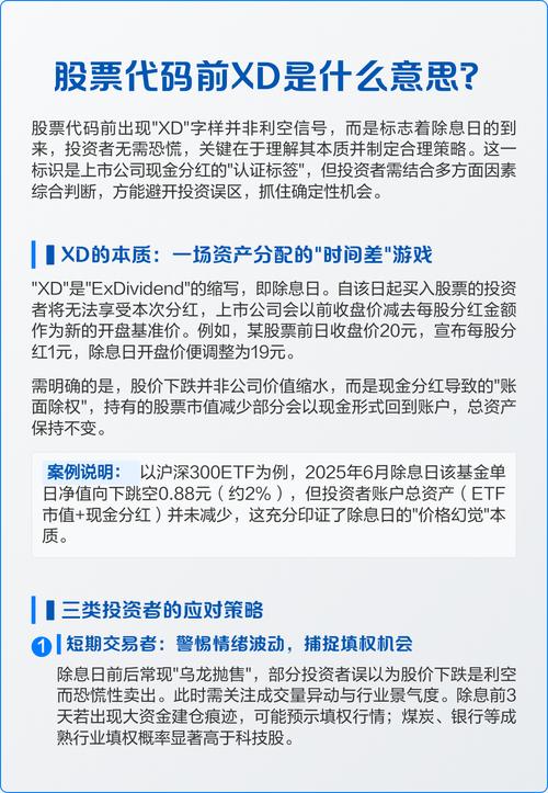 股票代码标识全解析：XD、XR、DR含义详解，投资者必看指南
