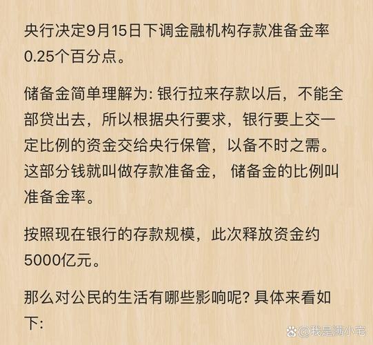 央行下调存款准备金率，释放啥信号？对咱有啥影响？